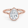 Mahi Bezel Pear Lab Grown Diamond Engagement Ring