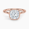 Mahi Bezel Cushion Lab Grown Diamond Engagement Ring