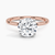 Mixed Metal Round Lab Grown Diamond Engagement Ring