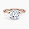 Mixed Metal Cushion Lab Grown Diamond Engagement Ring