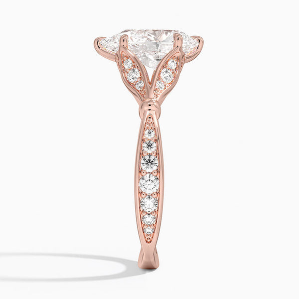 Petunia Pear Lab Diamond Engagement Ring