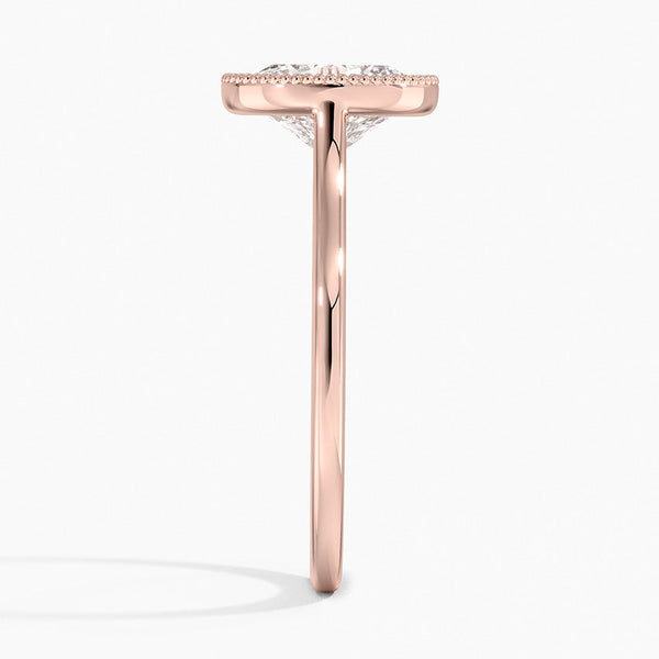 Mahi Bezel Oval Lab Grown Diamond Engagement Ring