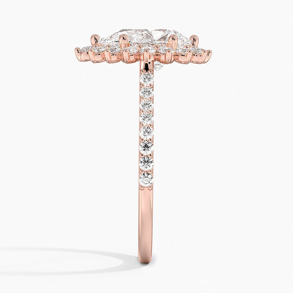 Sun Pear Lab Grown Diamond Engagement Ring