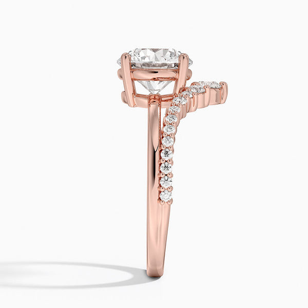 Asma Round Lab Grown Diamond Engagement Ring