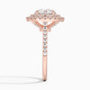 Double Halo Round Lab Grown Diamond Engagement Ring