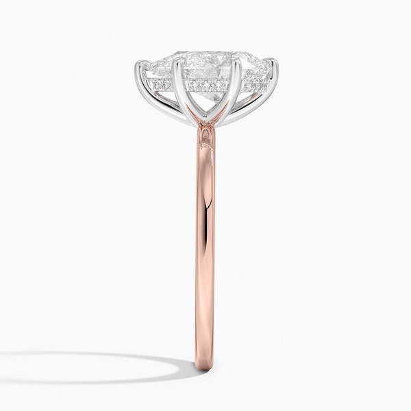 Mixed Metal Pear Lab Grown Diamond Engagement Ring