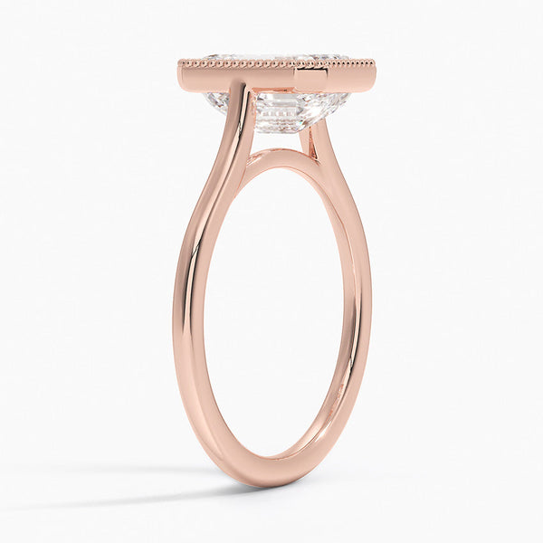 Mahi Bezel Emerald Lab Grown Diamond Engagement Ring