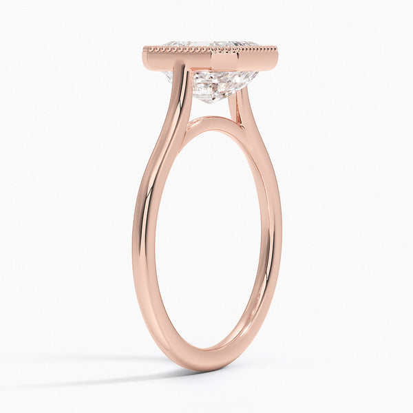 Mahi Bezel Asscher Lab Grown Diamond Engagement Ring