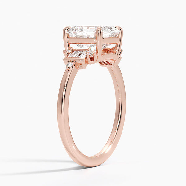 Sunshine Asscher Lab Grown Diamond Engagement Ring