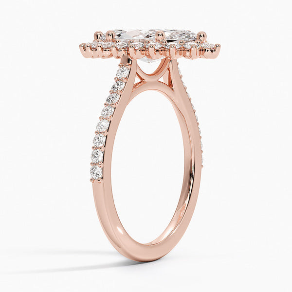 Sun Marquise Lab Grown Diamond Engagement Ring