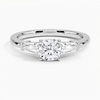 Trifecta Cushion Lab Grown Diamond Engagement Ring