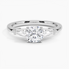 Trifecta Cushion Lab Grown Diamond Engagement Ring