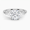 Trifecta Cushion Lab Grown Diamond Engagement Ring