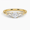 Trifecta Cushion Lab Grown Diamond Engagement Ring