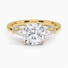 Trifecta Cushion Lab Grown Diamond Engagement Ring