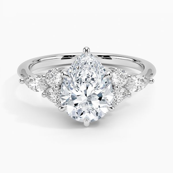 Nazia Pear Lab Diamond Engagement Ring