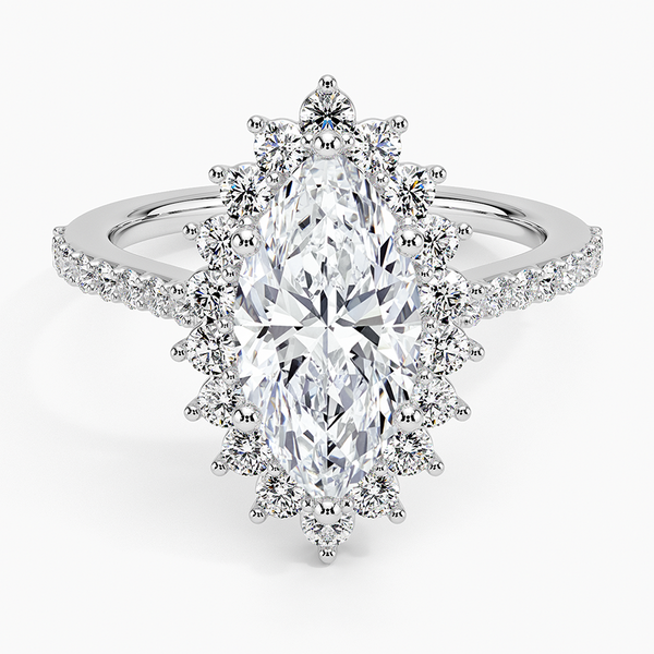 Sun Marquise Lab Grown Diamond Engagement Ring