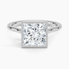 Mahi Bezel Princess Lab Grown Diamond Engagement Ring