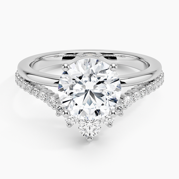 Asma Round Lab Grown Diamond Engagement Ring