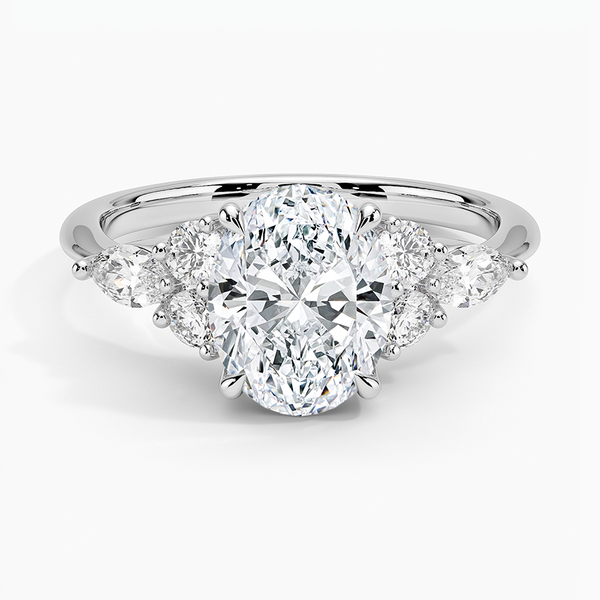 Nazia Oval Lab Diamond Engagement Ring