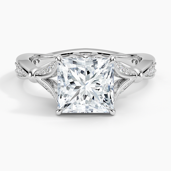 Petunia Princess Lab Diamond Engagement Ring