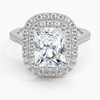 Double Halo Radiant Lab Grown Diamond Engagement Ring