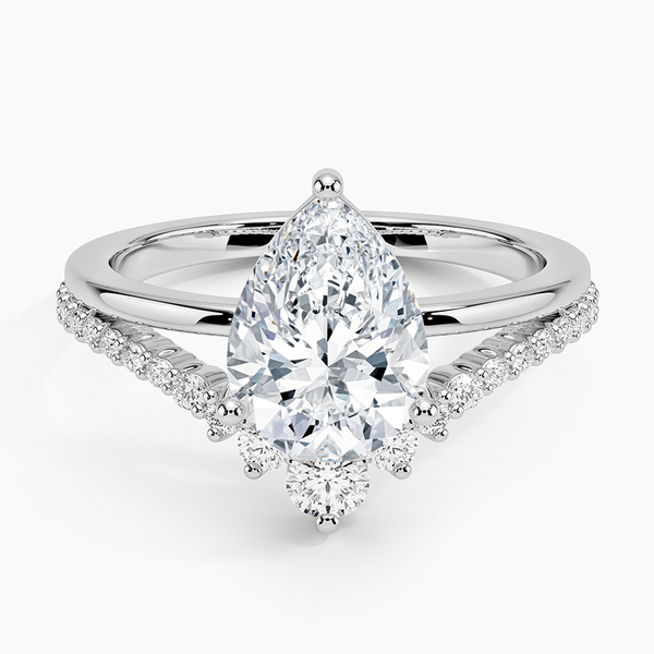 Asma Pear Lab Grown Diamond Engagement Ring
