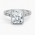 Half Bezel Radiant Lab grown Diamond Engagement Ring