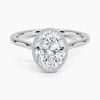 Mahi Bezel Oval Lab Grown Diamond Engagement Ring