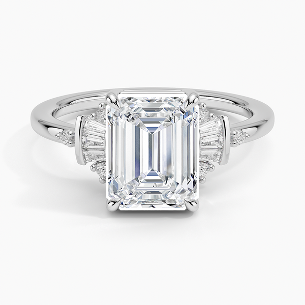 Sunshine Emerald Lab Grown Diamond Engagement Ring