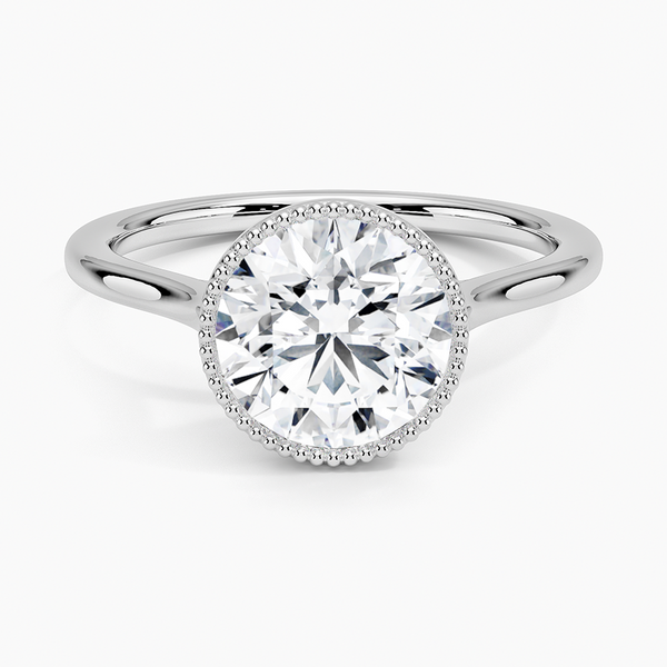 Mahi Bezel Round Lab Grown Diamond Engagement Ring