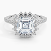 Sun Asscher Lab Grown Diamond Engagement Ring