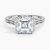 Half Bezel Asscher Lab grown Diamond Engagement Ring
