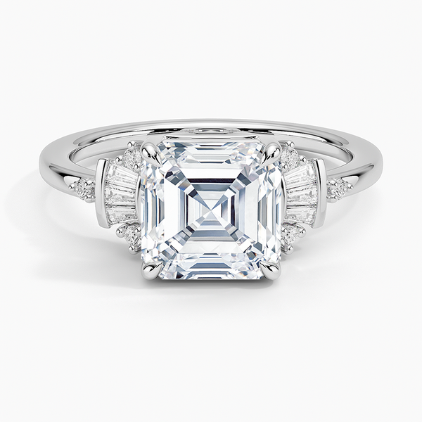 Sunshine Asscher Lab Grown Diamond Engagement Ring