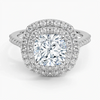 Double Halo Cushion Lab Grown Diamond Engagement Ring