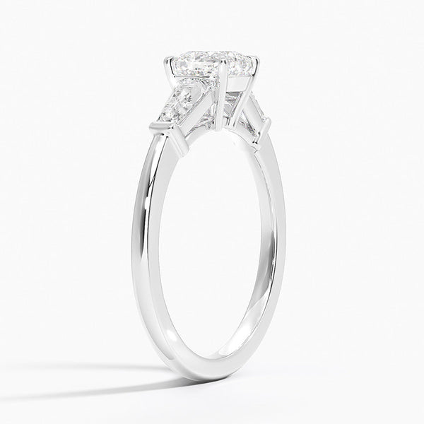 Trifecta Cushion Lab Grown Diamond Engagement Ring