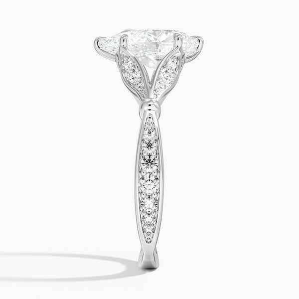 Petunia Pear Lab Diamond Engagement Ring