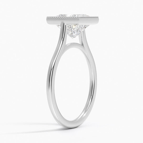Mahi Bezel Princess Lab Grown Diamond Engagement Ring
