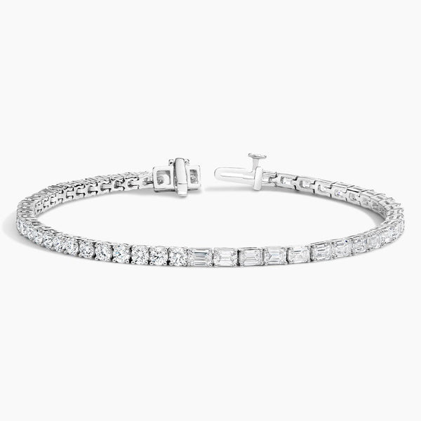 Alyssa Round-Emerald Lab Grown Diamond Tennis Bracelet