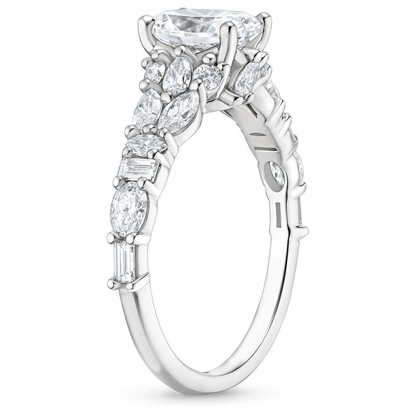 Miraka Asscher Lab Grown Diamond Engagement Ring