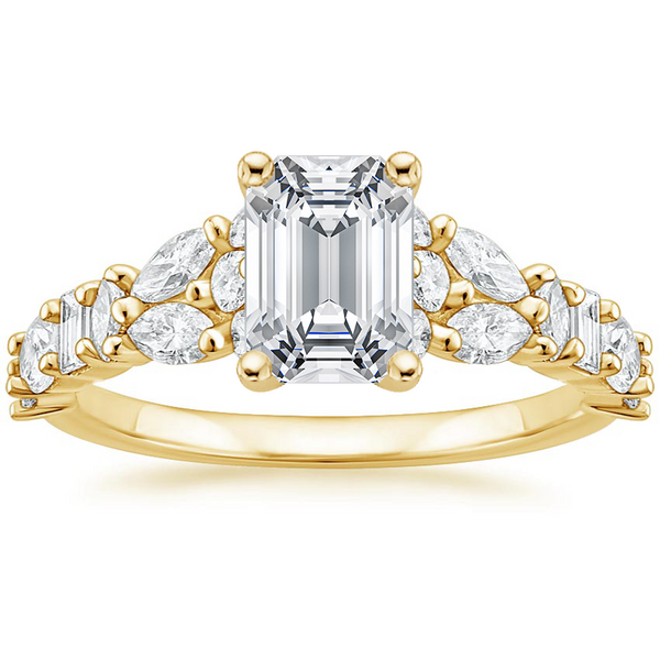 Miraka Emerald Lab Grown Diamond Engagement Ring