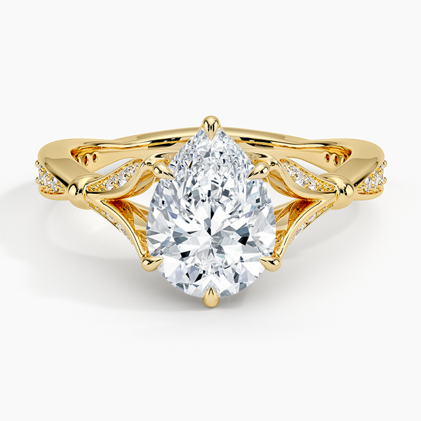 Petunia Pear Lab Diamond Engagement Ring