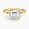 Mahi Bezel Asscher Lab Grown Diamond Engagement Ring