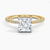 Two Tone Pavé Princess Lab Grown Diamond Engagement Ring