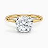 Mixed Metal Round Lab Grown Diamond Engagement Ring