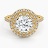 Double Halo Round Lab Grown Diamond Engagement Ring
