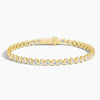 Bezel Round Lab Grown Diamond Tennis Bracelet