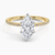 Two Tone Pavé Marquise Lab Grown Diamond Engagement Ring