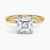 Mixed Metal Asscher Lab Grown Diamond Engagement Ring