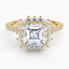 Sun Asscher Lab Grown Diamond Engagement Ring